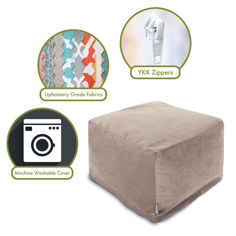 Majestic Home Goods Ottoman Pouf Villa Pearl