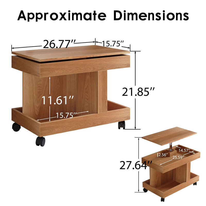 Votfri 360&deg; Rotating Desktop Side Table image number 5