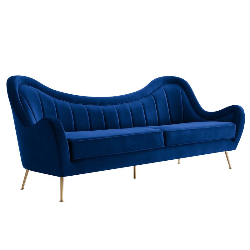 Cheshire Channel Tufted Performance Velvet Sofa image number 2