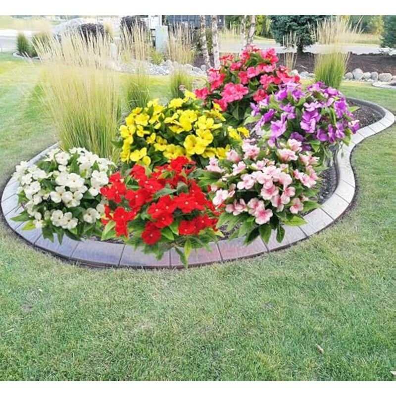 3 Piece Yellow Artificial Hanging Flowers UV Resistant Outdoor Garden Porch image number 3