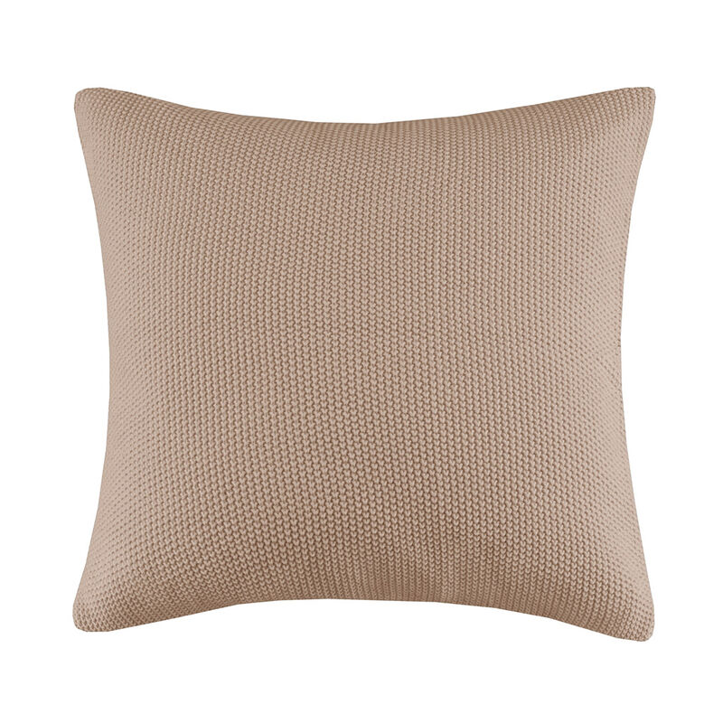 Gracie Mills Lessie Solid Acrylic Knit Euro Pillow Cover
