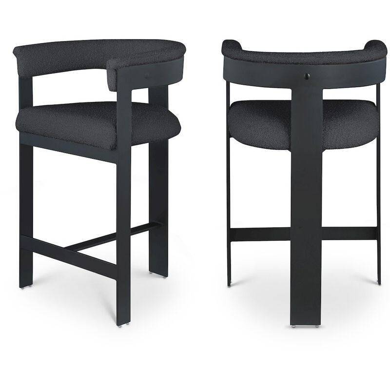 Meridian Furniture Romeo Vegan Leather Counter Stool, Set of 2