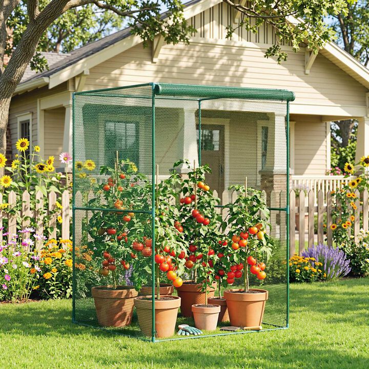 Hivvago Walk-In Garden Plant Cage with Zippered Door