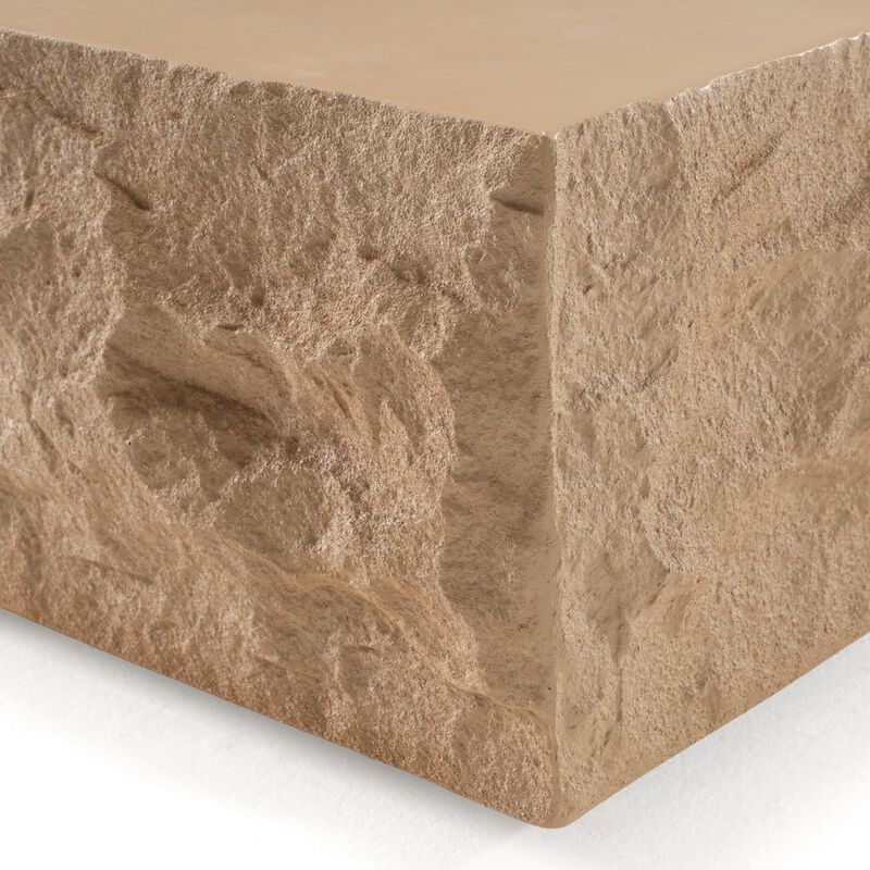 Modrest Quarry - Modern Beige Square Coffee Table