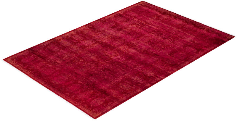 Fine Vibrance, One-of-a-Kind Hand-Knotted Area Rug  - Red, 4' 1" x 6' 2"