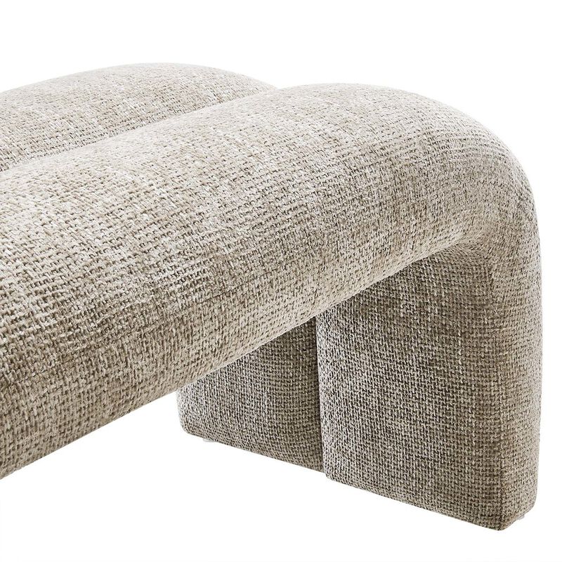 Dax 50.5" Chenille Upholstered Accent Bench image number 6