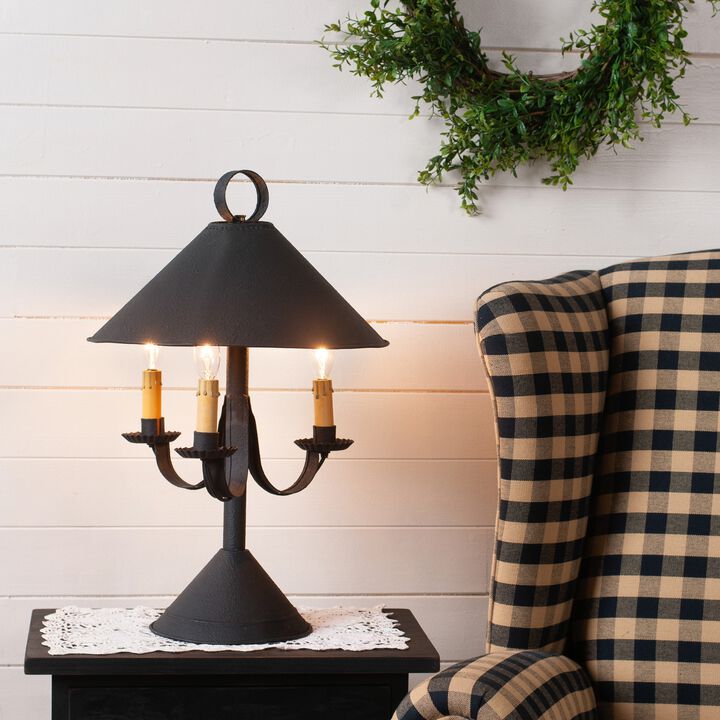 Walker House Lamp In Textured Black