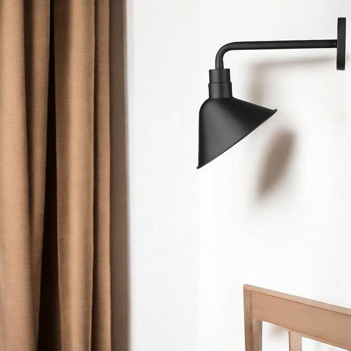 Hivvago Fuller 1-Light Matte Black Wall Light