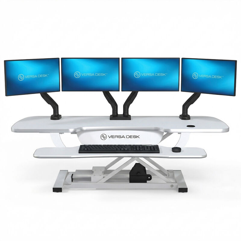 VersaDesk PowerPro&reg; 48"W Electric Adjustable Standing Desk Converter, White image number 0