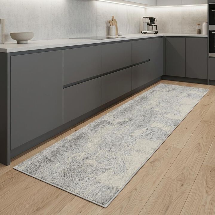 HomeRoots Abstract Non Skid Runner Rug