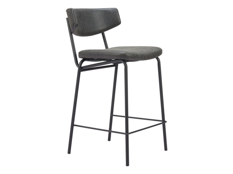 Charon Counter Stool (Set of 2) Vintage Black