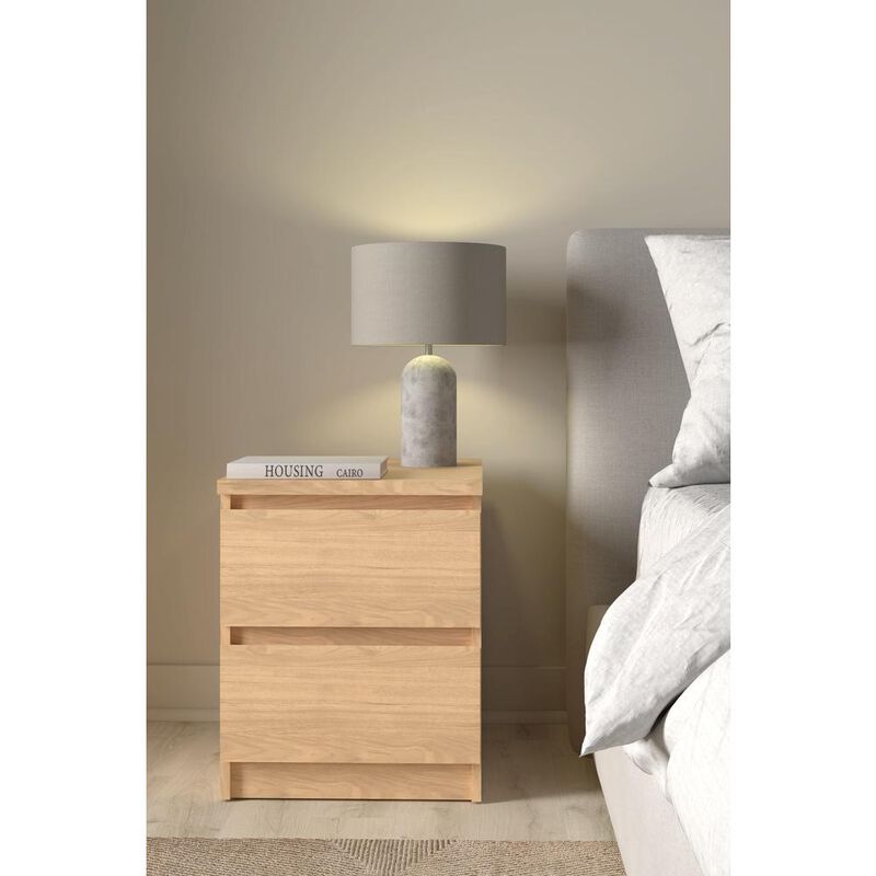 Tvilum Scottsdale 2 Drawer Nightstand, Jackson Hickory