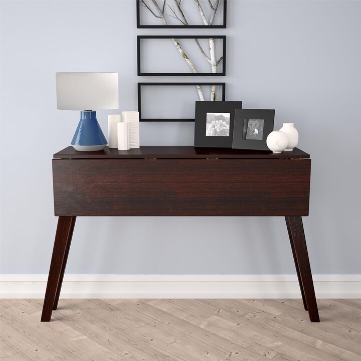 48" x 30" Wood Drop-Leaf Dining & Console Table