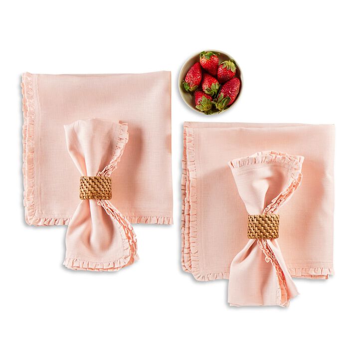 Linen Dinner Napkins - Juliette Ruffle