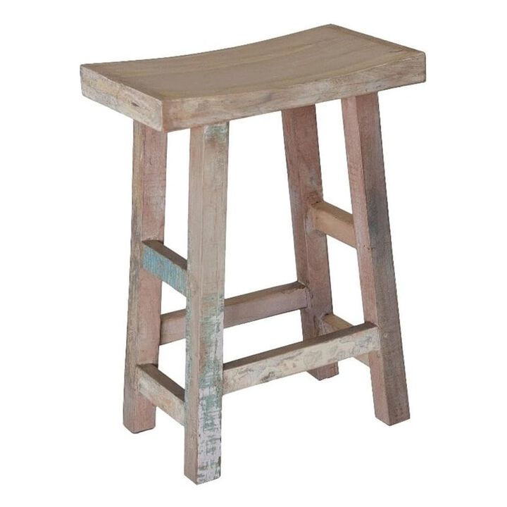 World Interiors Cordoba Counter Chair with Vintage Teal Finish