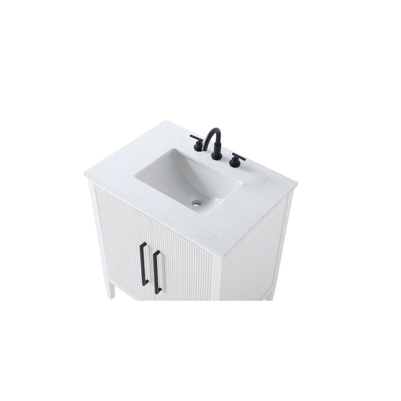 Elegant Kitchen and Bath 30 inch Single Bathroom Vanity in White