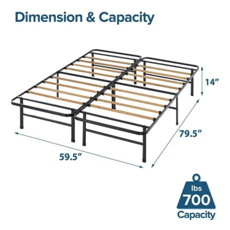 Metal Bed Frame with Wicker Accents and Wood Slats for Supportive Sleep