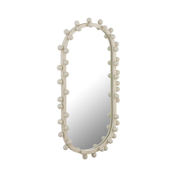 Casafoyer Bubbles Ivory Oval Wall Mirror