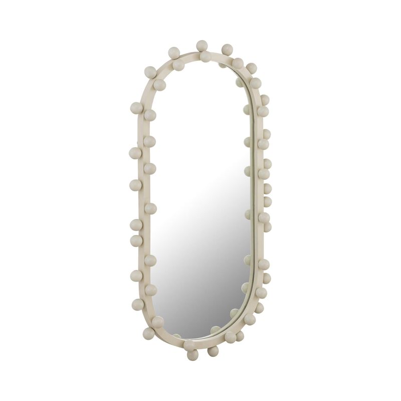 Casafoyer Bubbles Ivory Oval Wall Mirror image number 1