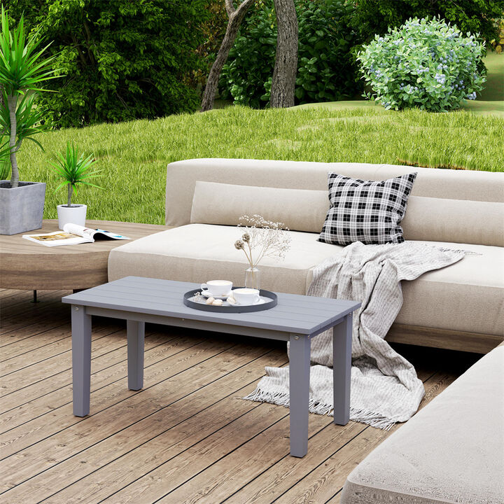 Modern Patio Coffee Table, Durable Surface For Outdoor Seating