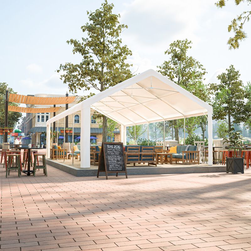 16x32 FT Party Tent with 3 Storage Bags & Removable Sidewalls, Outdoor Canopy Gazebo image number 2