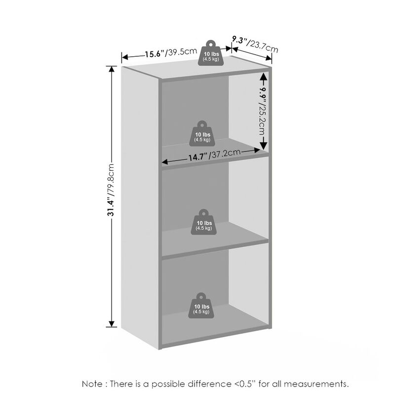 Reed 3-Tier Open Shelf Multipurpose Closet & Clothing Storage, Storage Organizer
