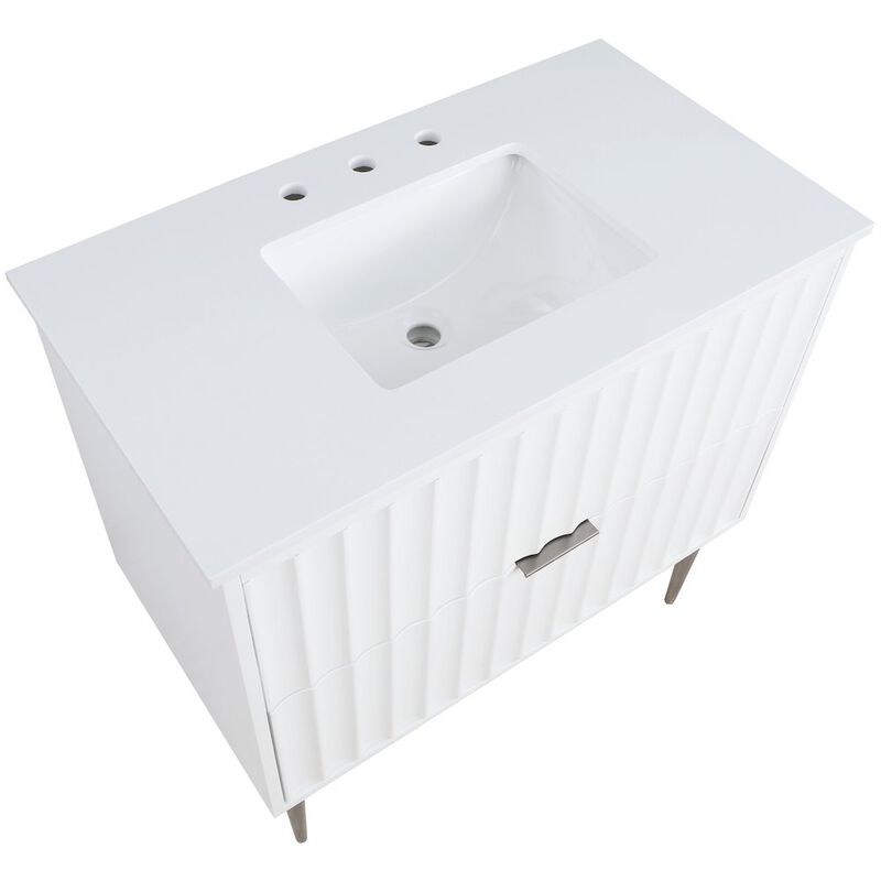 Meridian Furniture Modernist White Bathroom Vanity