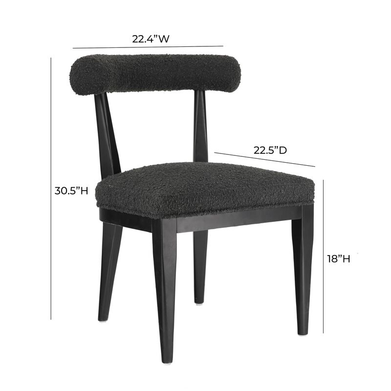 Casafoyer Palla Black Performance Boucle Dining Chair image number 2
