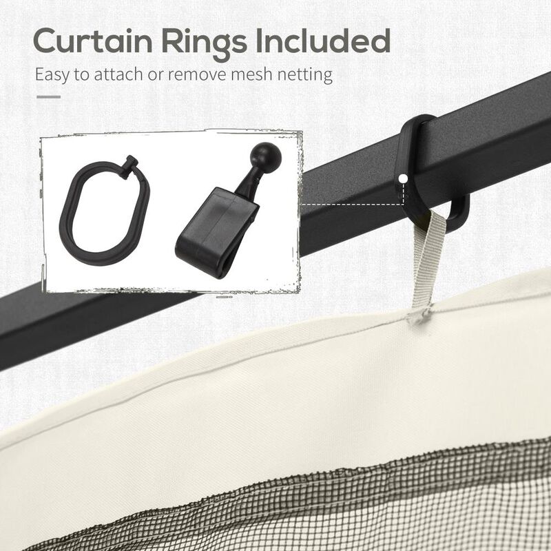 Hivvago 10x12 Canopy Tent Mesh Sidewall with Zipper image number 4