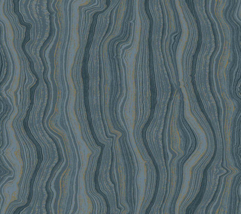Mineral Shimmer Denim & Gold Wallpaper