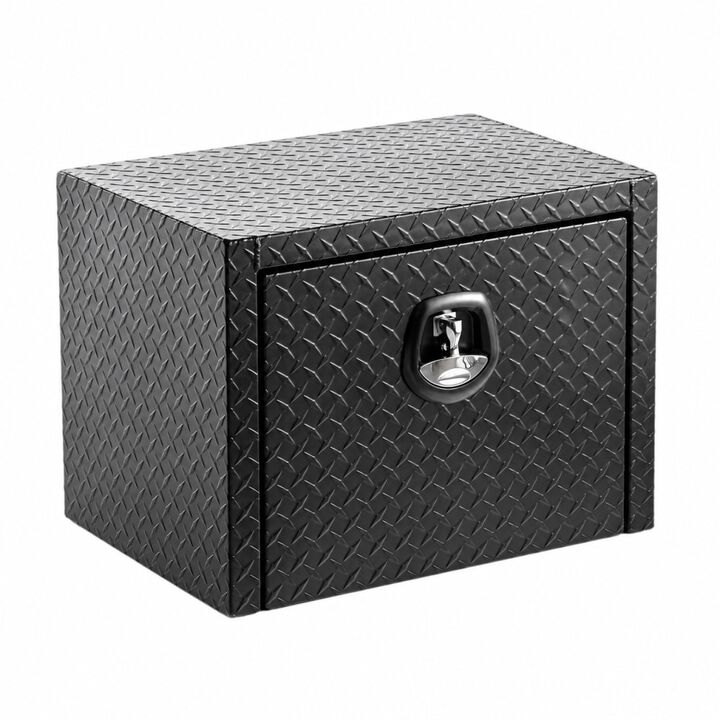 ELEMENT ACE Heavy Duty 24 Inch Underbody Truck Tool Box Waterproof Diamond Thread Plate Underbed Storage Organizer for Pickup, ATV, RV, Trailer