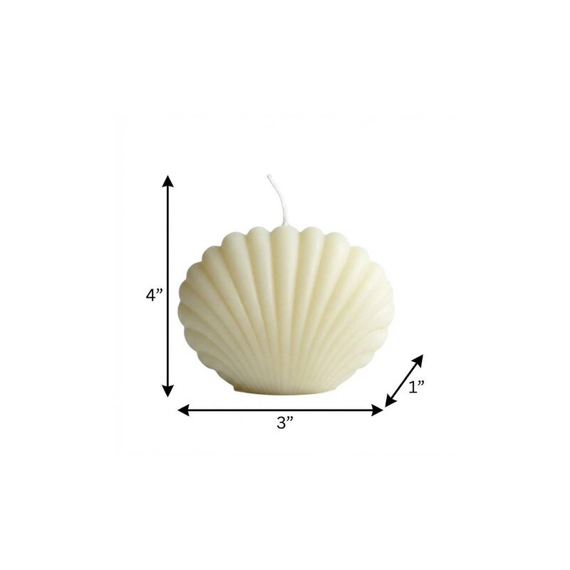 HomeRoots 4" Scented Dimensional Seashell Candle image number 3