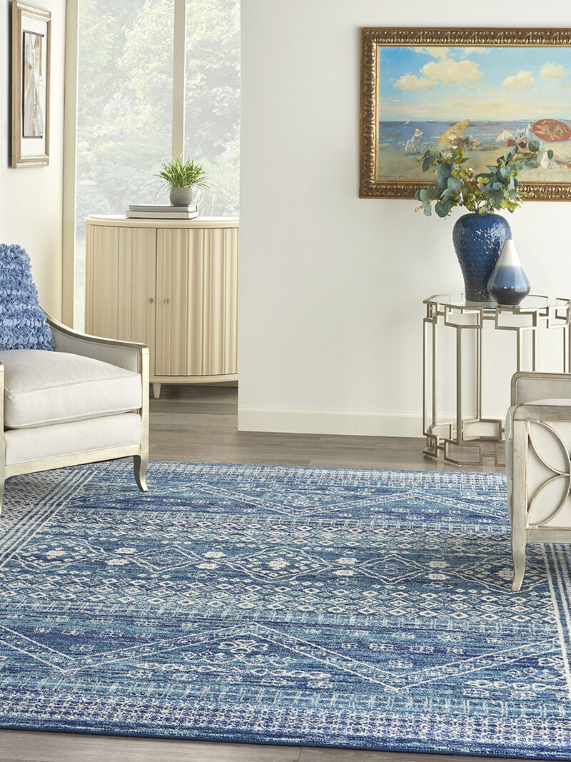 Passion PSN27 Navy/Blue 6'7" x 9'6" Rug image number 1