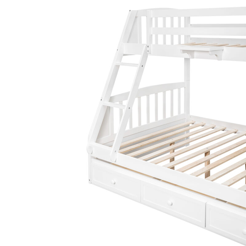 Merax Twin-Over-Full Bunk Bed with Drawers