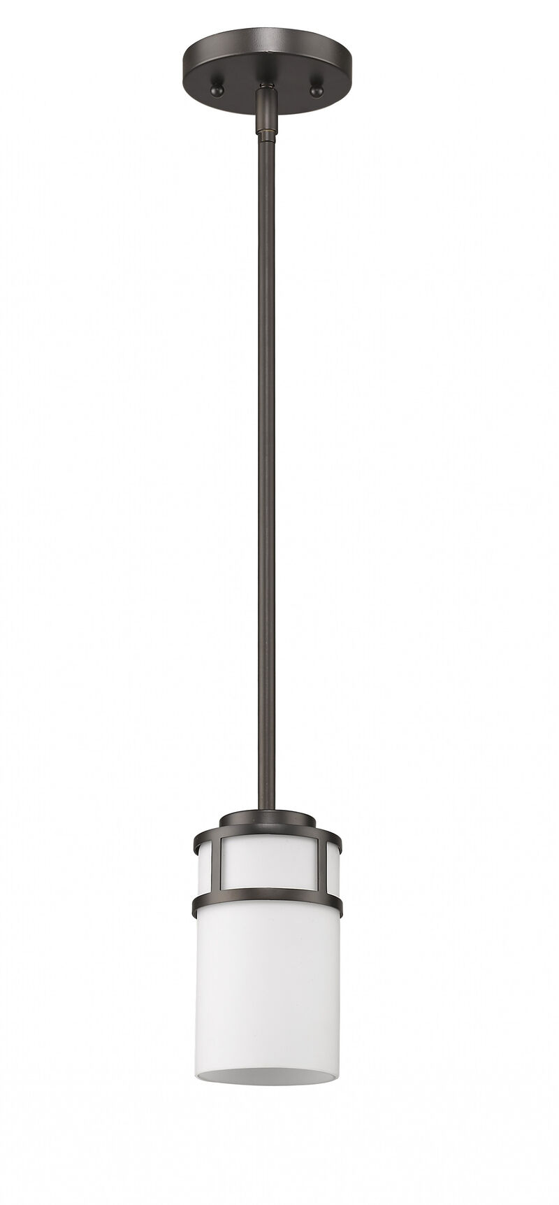 Hivvago Brushed Bronze Minimalist Cylindrical Hanging Light