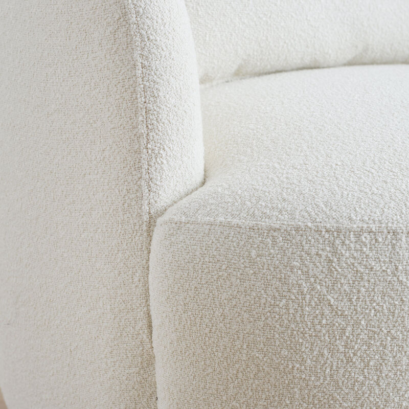 Ashlie Boucl&eacute; Swivel Barrel Chair