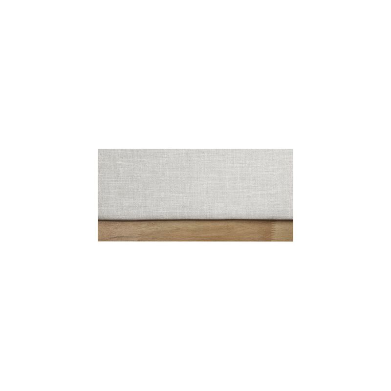 Meridian Furniture Logan Cream Linen Textured Fabric King Bed