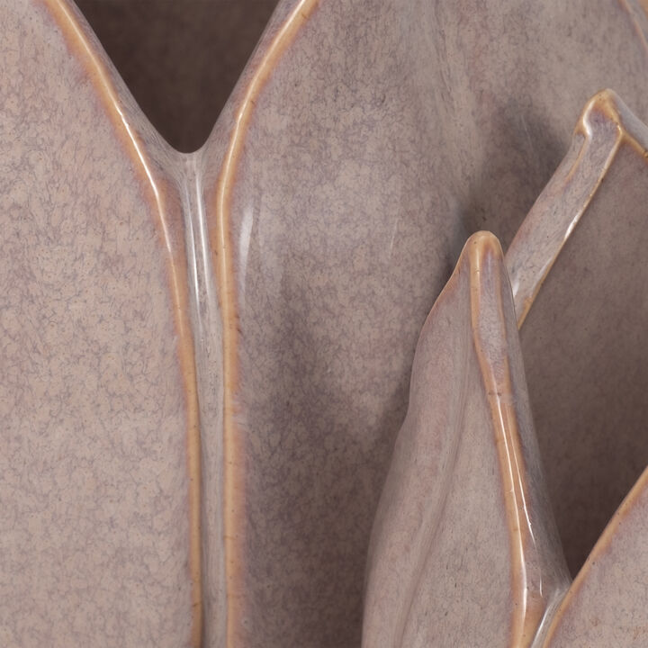 S/2 Purple Stone Petal Plntrs