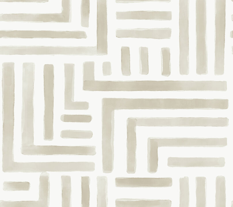 Painterly Labyrinth Light Neutral Wallpaper