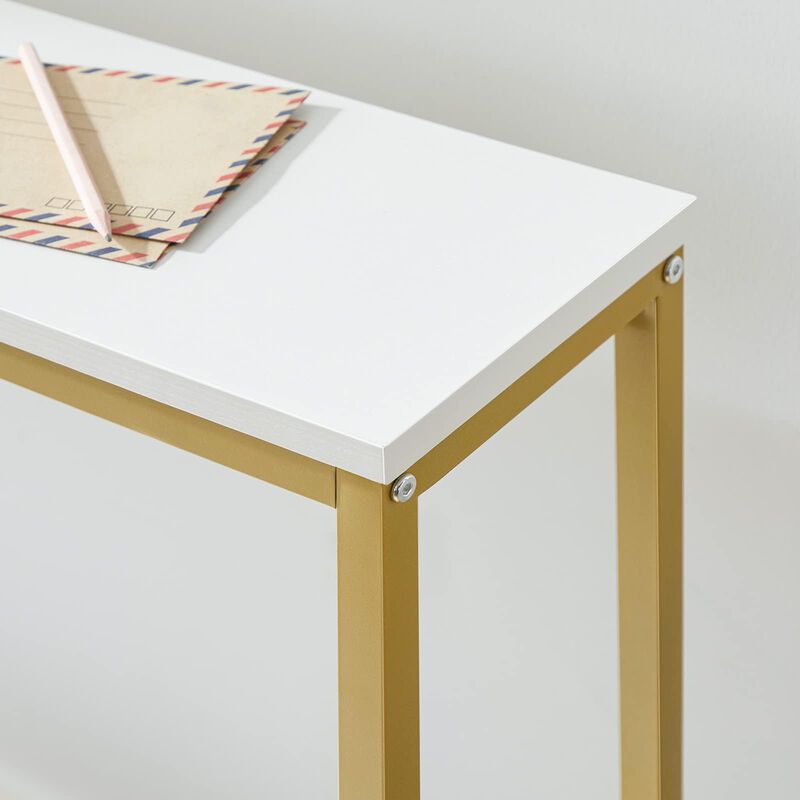 Narrow 2-Tier Entryway Console Table for Sofa Back or Hall Display-Gold image number 5