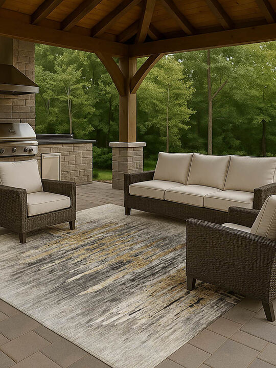 Trevi TV14 Gray 3' x 5' Rug