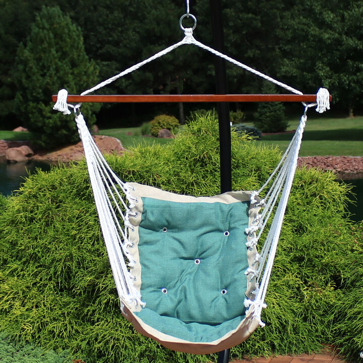 Sunnydaze Polyester Fabric Victorian Hammock Chair with Cushion - Red