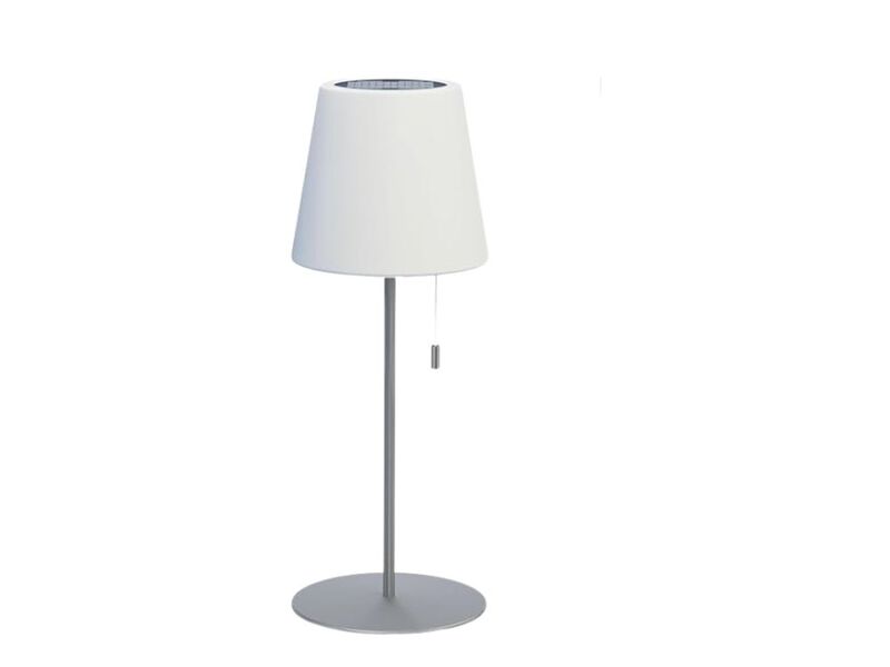 Solar Lamp &ndash; Waterproof 4000mAh Rechargeable Outdoor LED Table Light w/ Remote Gray image number 0