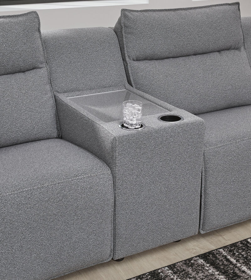 ModMax II 3-Piece Power Reclining Sectional with Chaise and Console image number 4