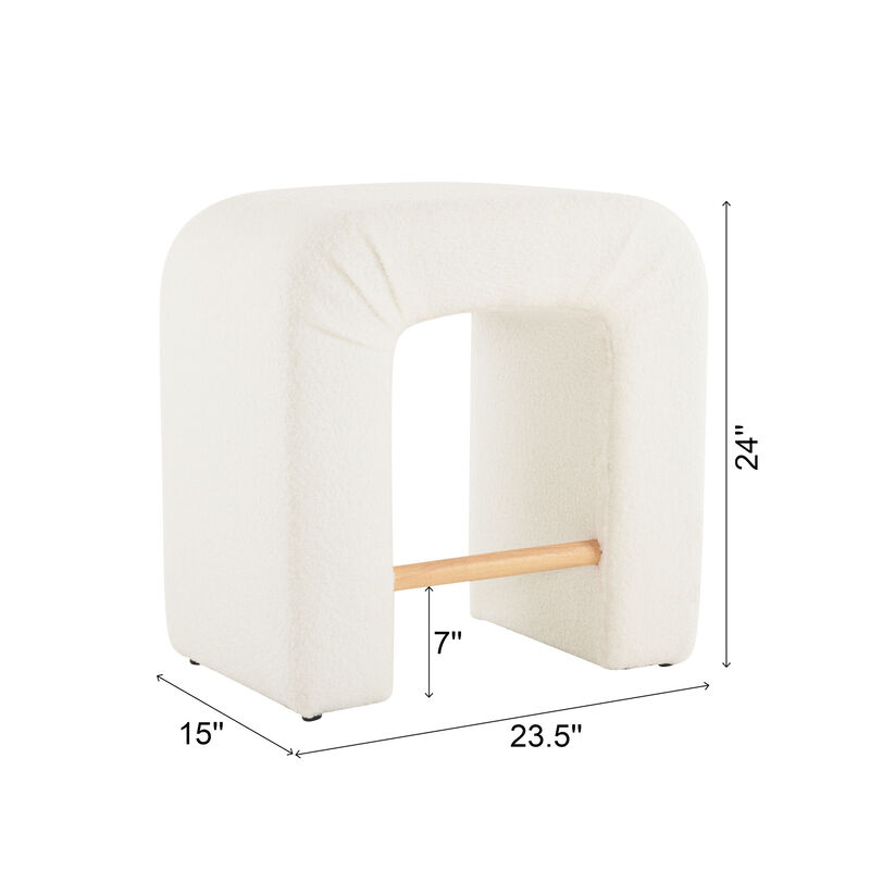 Merax Boucle Stool 2 Pieces Dining Chairs