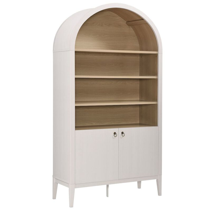 Modway Nolan 74 Tall Wide Arched Storage Display Cabinet Bookshelf