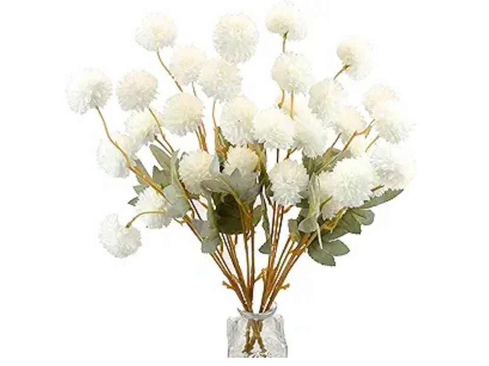 Ivory Artificial Chrysanthemum Flower Stems Wedding Centerpiece Decor