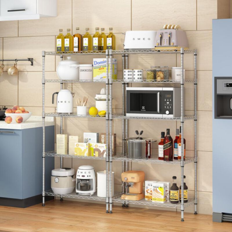 5-Shelf Storage Rack for Home Organization and Heavy Duty Storage Solutions