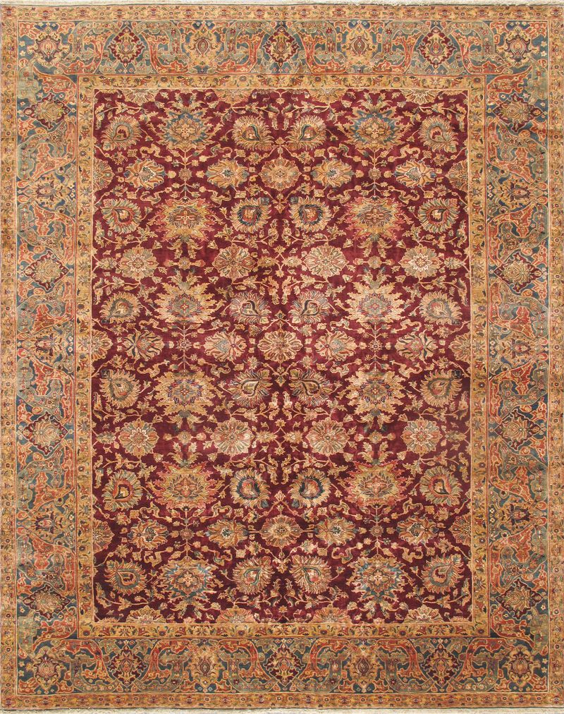 Pasargad Home Crown Jewel Agra Hand-Knotted Lamb's Wool Area Rug-12' 4" X 15' 6" image number 0