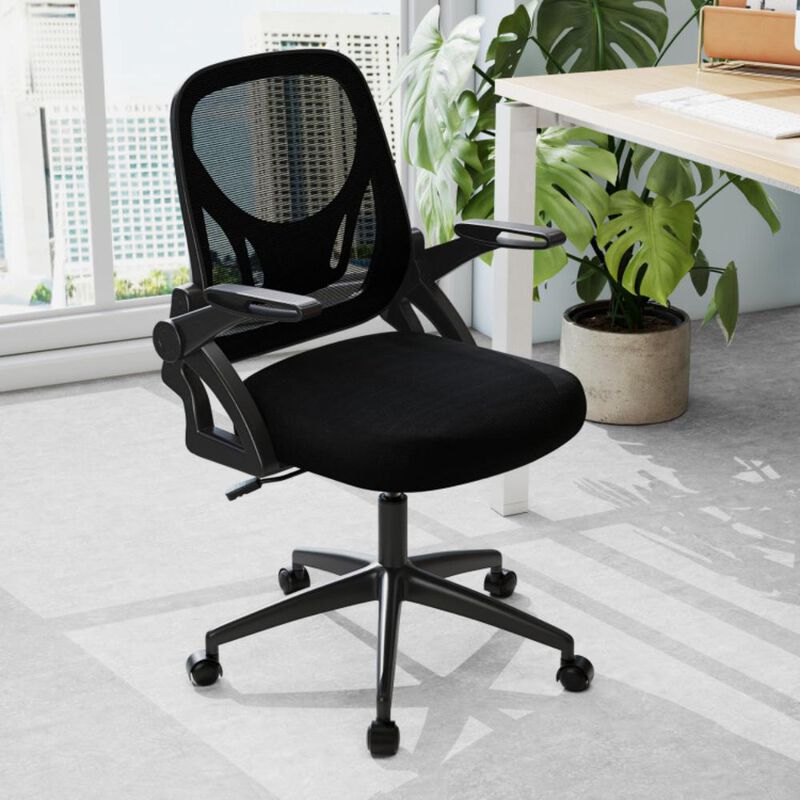 Hivvago Ergonomic Computer Desk Chair with Lumbar Support and Flip-up Arms